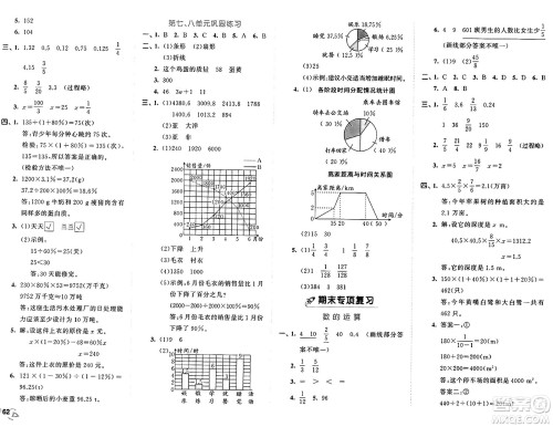 首都师范大学出版社2024年秋53全优卷六年级数学上册人教版答案