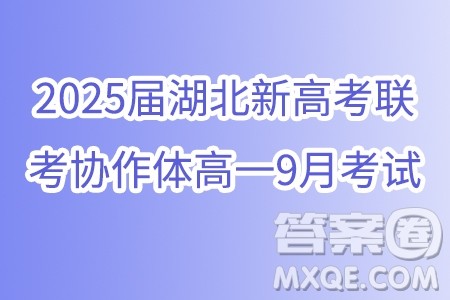 湖北新高考联考协作体2024年高一9月月考数学试题答案