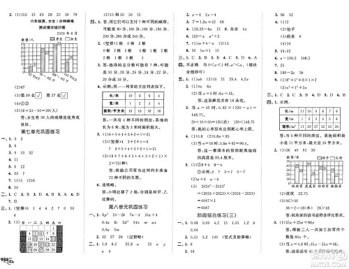 西安出版社2024年秋53全优卷五年级数学上册苏教版答案