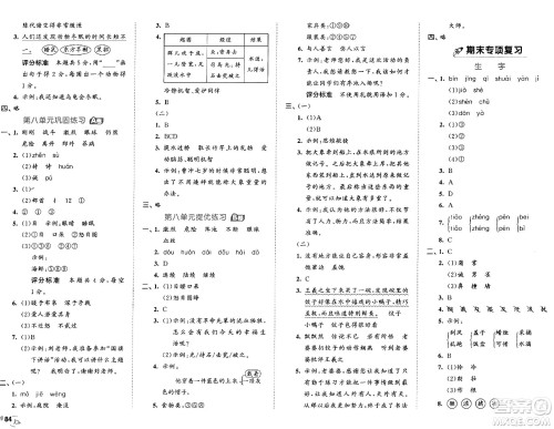 首都师范大学出版社2024年秋53全优卷三年级语文上册通用版答案