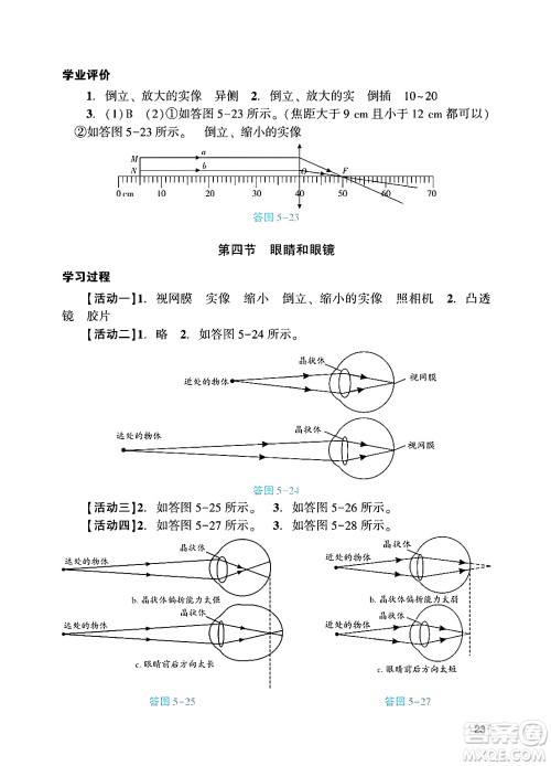 广州出版社2024年秋阳光学业评价八年级物理上册人教版答案 广州出版社2024年秋阳光学业评价八年级物理上册人教版答案