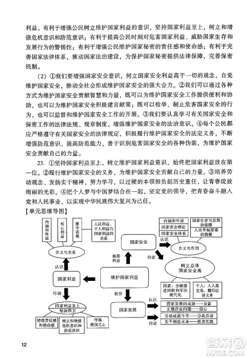 广州出版社2024年秋阳光学业评价八年级道德与法治上册人教版答案 广州出版社2024年秋阳光学业评价八年级道德与法治上册人教版答案
