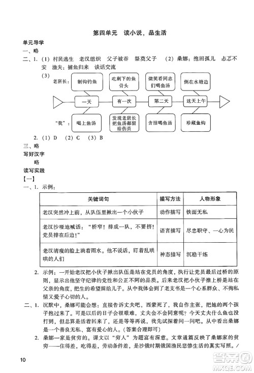 广州出版社2024年秋阳光学业评价六年级语文上册人教版答案