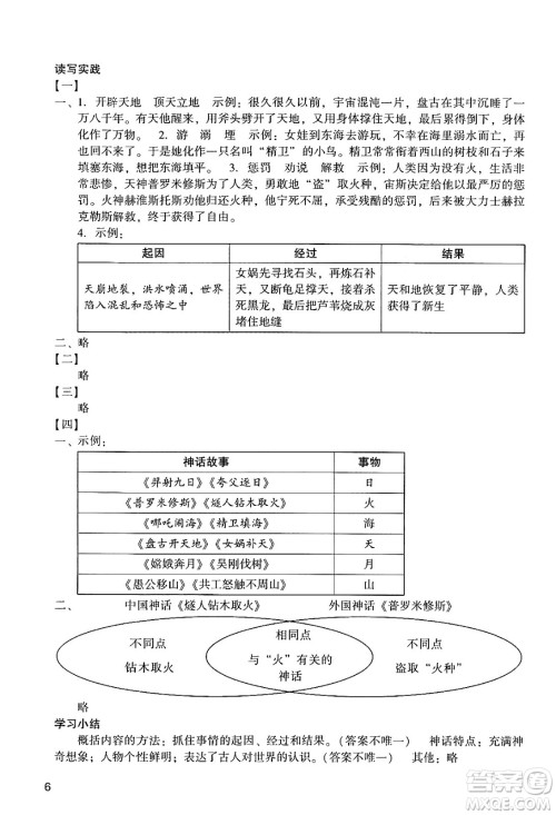 广州出版社2024年秋阳光学业评价四年级语文上册人教版答案