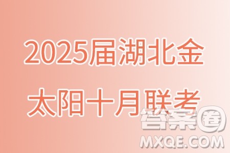 2025届湖北金太阳十月联考数学试卷答案