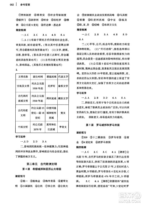 大象出版社2024年秋基础训练九年级历史上册人教版答案