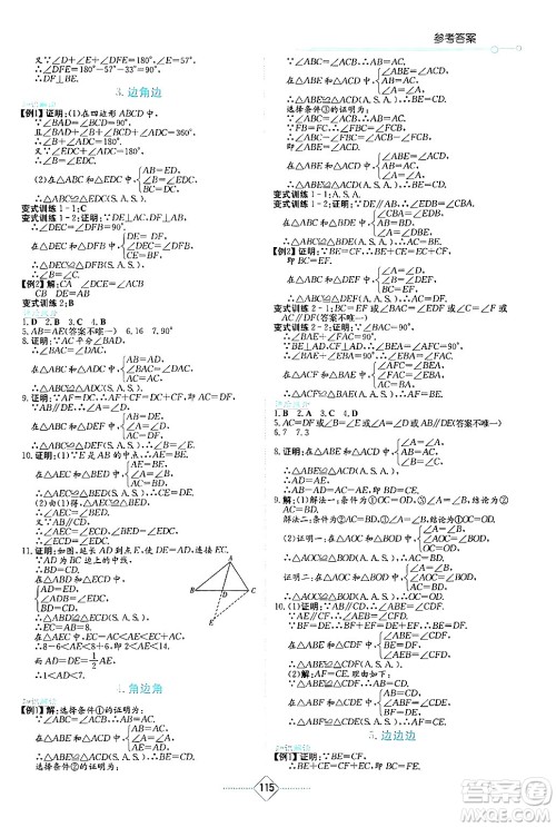 湖南教育出版社2024年秋学法大视野八年级数学上册华师版答案