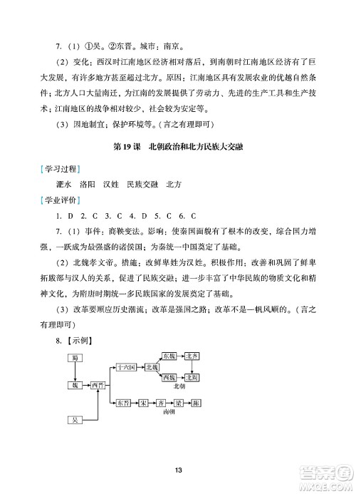 广州出版社2024年秋阳光学业评价七年级历史上册人教版答案