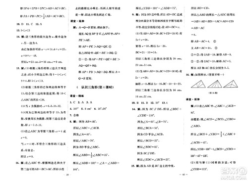 北京师范大学出版社2024秋初中同步练习册七年级数学上册鲁教版五四制答案