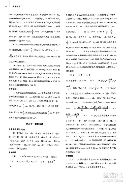 大象出版社2024秋初中同步练习册九年级数学上册人教版山东专版答案