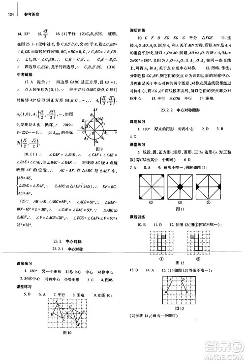 大象出版社2024秋初中同步练习册九年级数学上册人教版山东专版答案