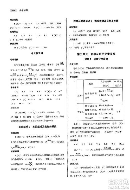 大象出版社2024秋初中同步练习册九年级化学上册人教版山东专版答案