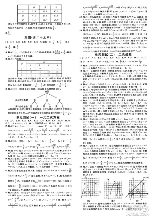 安徽师范大学出版社2024年秋名校课堂九年级数学上册人教版河北专版答案