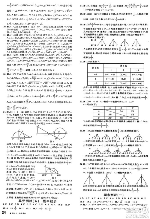 安徽师范大学出版社2024年秋名校课堂九年级数学上册人教版河北专版答案