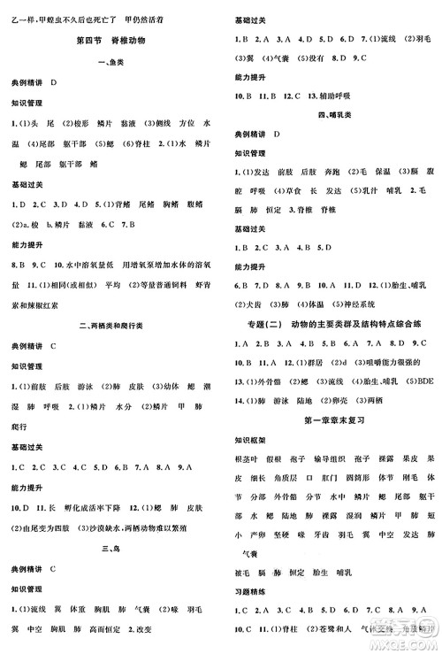 广东经济出版社2024年秋名校课堂七年级生物上册冀少版答案 广东经济出版社2024年秋名校课堂七年级生物上册冀少版答案