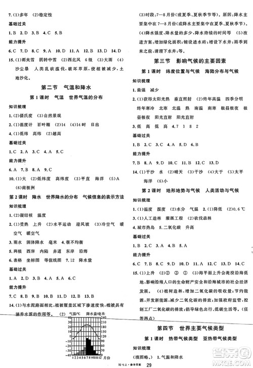 安徽师范大学出版社2024年秋名校课堂七年级地理上册湘教版福建专版答案 安徽师范大学出版社2024年秋名校课堂七年级地理上册湘教版福建专版答案