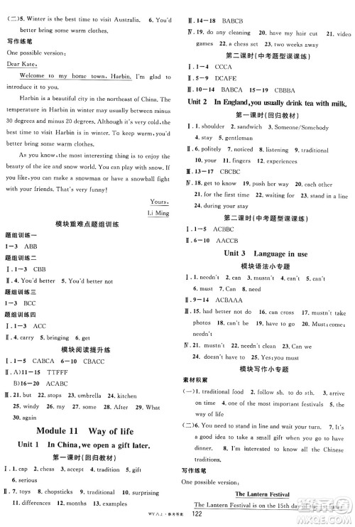 广东经济出版社2024年秋名校课堂八年级英语上册外研版答案