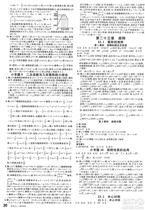 广东经济出版社2024年秋名校课堂九年级数学上册人教版湖北专版答案