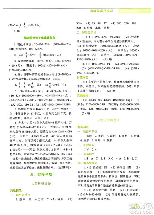 辽宁教育出版社2024年秋尖子生题库六年级数学上册北师大版答案