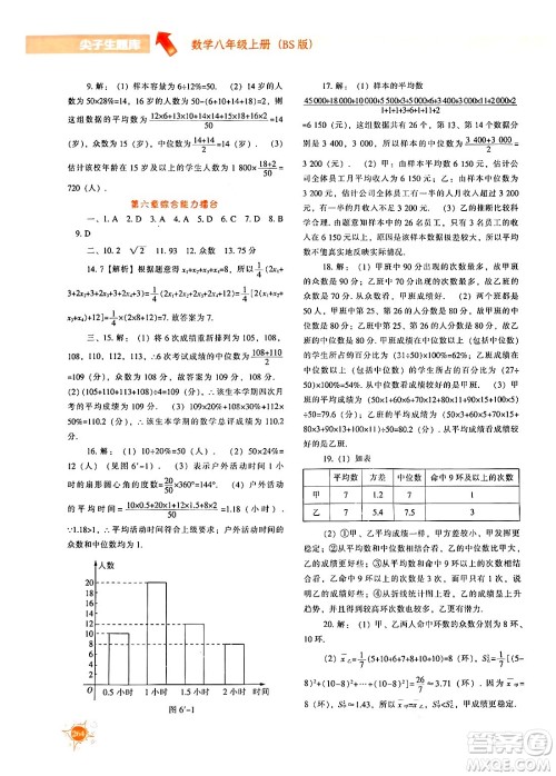 辽宁教育出版社2024年秋尖子生题库八年级数学上册北师大版答案