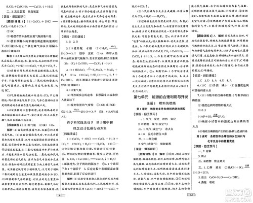 贵州教育出版社2024年秋家庭作业九年级化学上册人教版答案