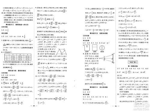 世界图书出版社2024年秋新课程成长资源课时精练九年级数学上册北师大版答案