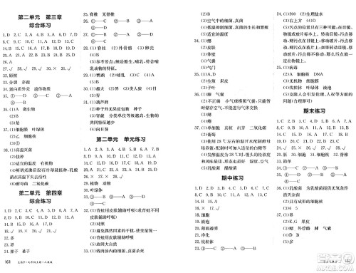 黑龙江教育出版社2024年秋资源与评价七年级生物上册人教版黑龙江专版答案