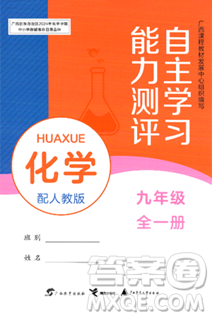 广西教育出版社2025年秋自主学习能力测评九年级化学全一册人教版答案