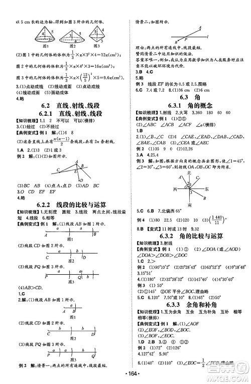 湖南教育出版社2024年秋一本同步训练七年级数学上册人教版重庆专版答案