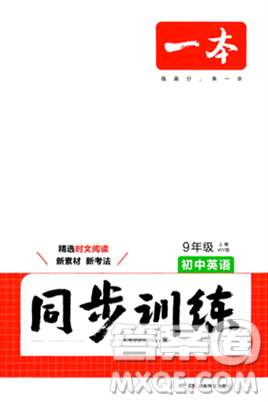 湖南教育出版社2024年秋一本同步训练九年级英语上册外研版答案