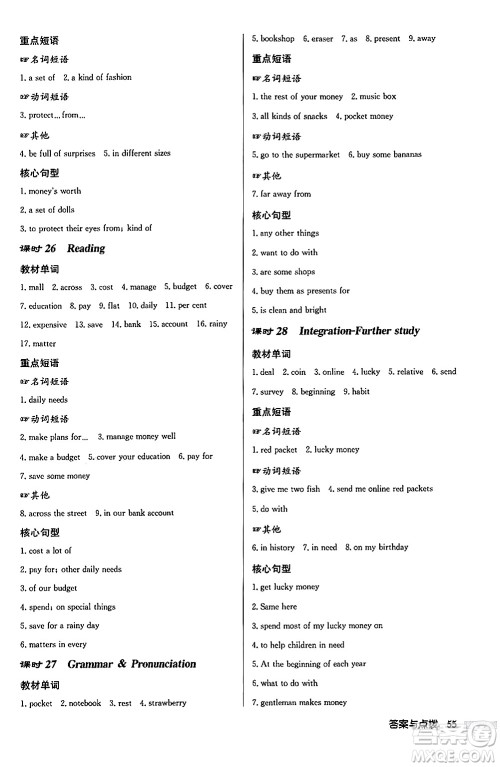 龙门书局2024秋启东中学作业本七年级英语上册译林版宿迁专版答案 龙门书局2024秋启东中学作业本七年级英语上册译林版宿迁专版答案