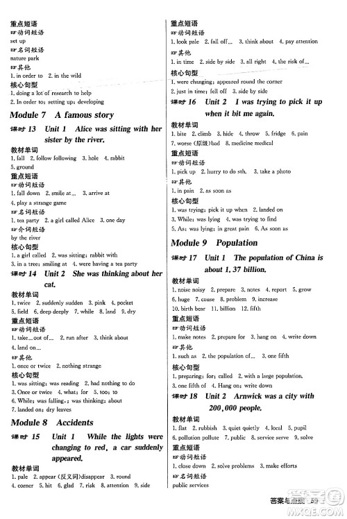 龙门书局2024秋启东中学作业本八年级英语上册外研版答案