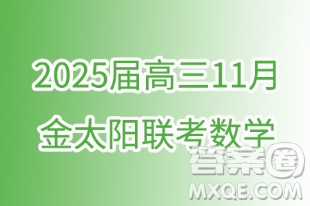 甘青宁2025届高三11月金太阳联考数学试题答案