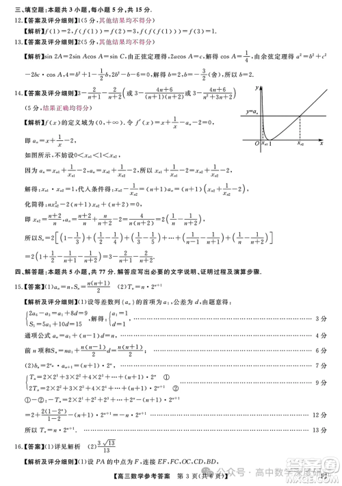 福建省2024-2025学年高三11月测评数学试题答案