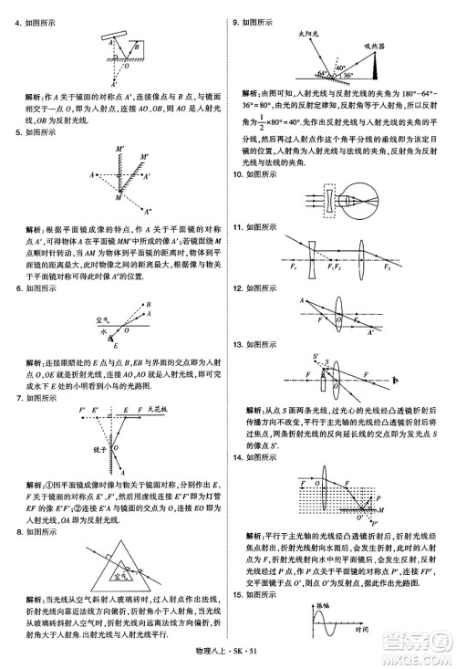 河海大学出版社2024年秋学霸题中题八年级物理上册苏科版答案