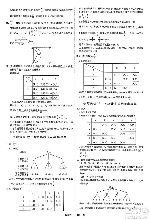 河海大学出版社2024年秋学霸题中题九年级数学上册苏科版答案 河海大学出版社2024年秋学霸题中题九年级数学上册苏科版答案