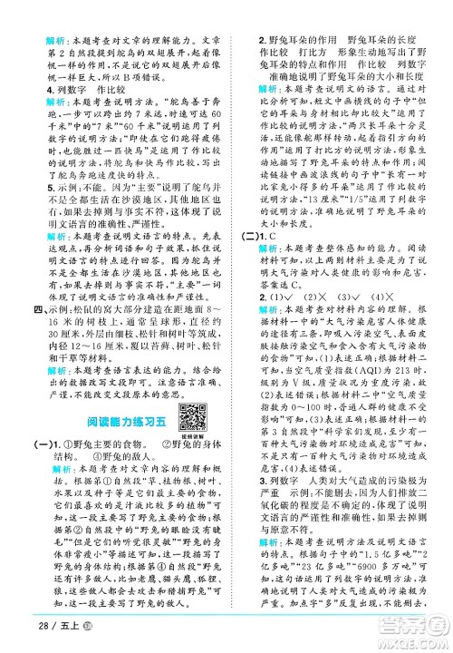 江西教育出版社2024年秋阳光同学课时优化作业五年级语文上册鲁教版五四制答案 江西教育出版社2024年秋阳光同学课时优化作业五年级语文上册鲁教版五四制答案