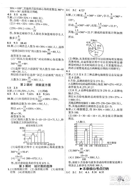 安徽大学出版社2024年秋创新课堂创新作业本七年级数学上册北师大版答案