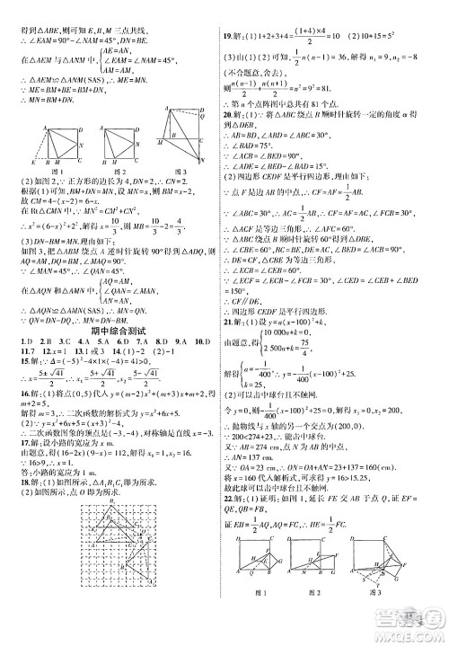 安徽大学出版社2024年秋创新课堂创新作业本九年级数学上册人教版答案