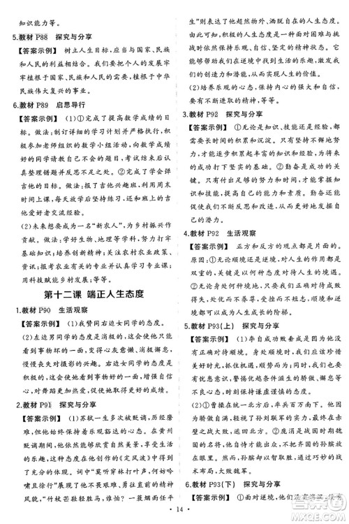 长江出版社2024年秋状元成才路创优作业七年级道德与法治上册人教版河南专版答案 长江出版社2024年秋状元成才路创优作业七年级道德与法治上册人教版河南专版答案