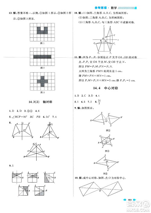 天津人民出版社2024年秋上海作业七年级数学上册上海专版答案