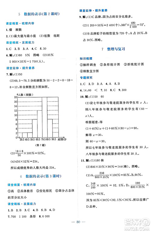 北京师范大学出版社2024年秋课堂精练七年级数学上册北师大版山西专版答案 北京师范大学出版社2024年秋课堂精练七年级数学上册北师大版山西专版答案