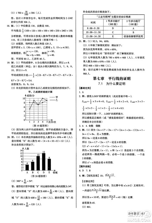 广东经济出版社2024年秋全优点练课计划八年级数学上册北师大版答案