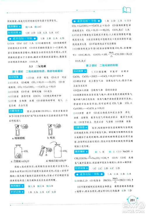 广西师范大学出版社2025年春新课程学习与测评同步学习九年级化学全一册科粤版答案