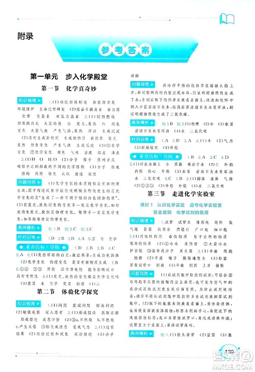 广西师范大学出版社2025年春新课程学习与测评同步学习九年级化学全一册鲁教版答案