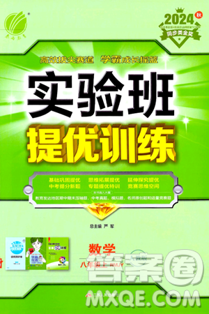 江苏人民出版社2024年秋春雨教育实验班提优训练八年级数学上册人教版答案