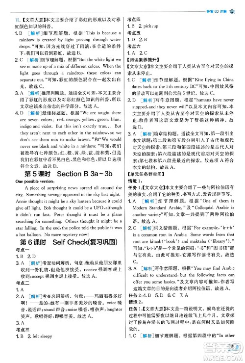 江苏人民出版社2024年秋春雨教育实验班提优训练九年级英语上册人教版答案 江苏人民出版社2024年秋春雨教育实验班提优训练九年级英语上册人教版答案