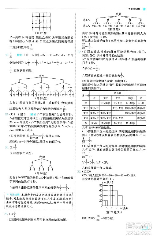 江苏人民出版社2024年秋春雨教育实验班提优训练九年级数学上册人教版天津专版答案 江苏人民出版社2024年秋春雨教育实验班提优训练九年级数学上册人教版天津专版答案