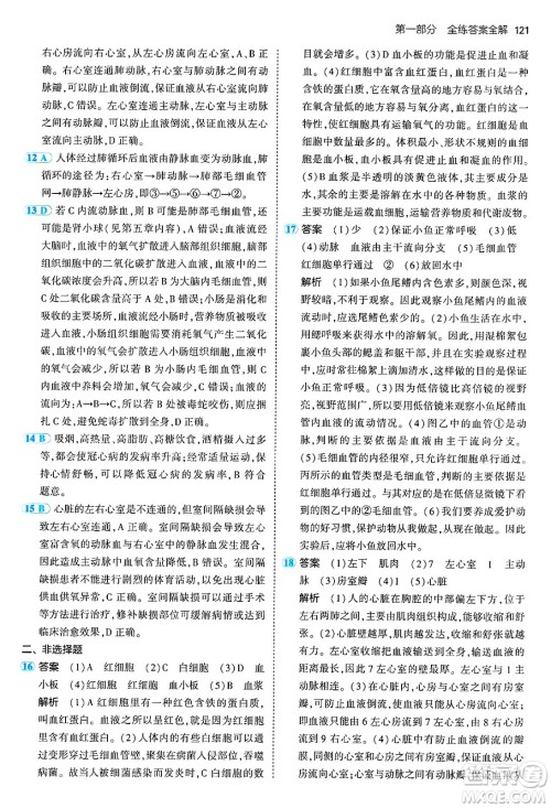 首都师范大学出版社2024年秋初中同步5年中考3年模拟七年级生物上册鲁科版山东专版答案 首都师范大学出版社2024年秋初中同步5年中考3年模拟七年级生物上册鲁科版山东专版答案