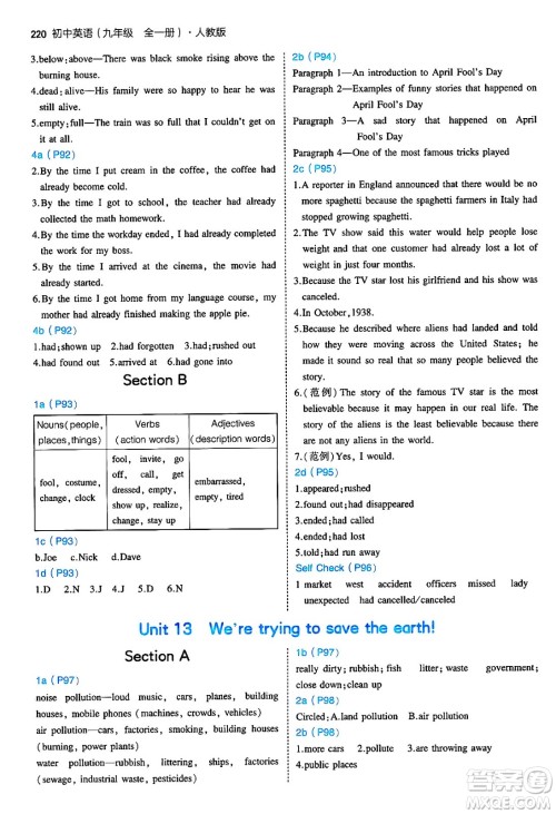 首都师范大学出版社2025年秋初中同步5年中考3年模拟九年级英语全一册人教版答案 首都师范大学出版社2025年秋初中同步5年中考3年模拟九年级英语全一册人教版答案